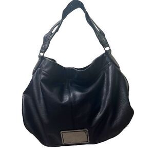 NWOT Lg Ted Baker Blk Leather Hobo w/Braided Interlaced Shoulder Strap w/5" Drop